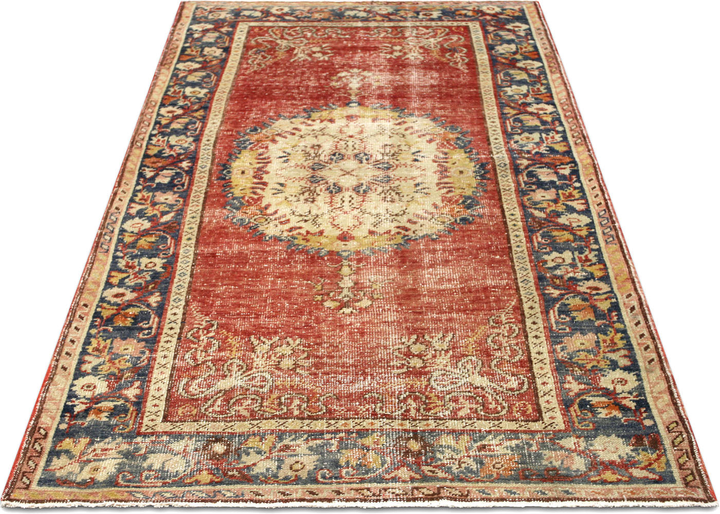 Vintage Turkish Oushak Rug - 3'10" x 7'5" - 170045