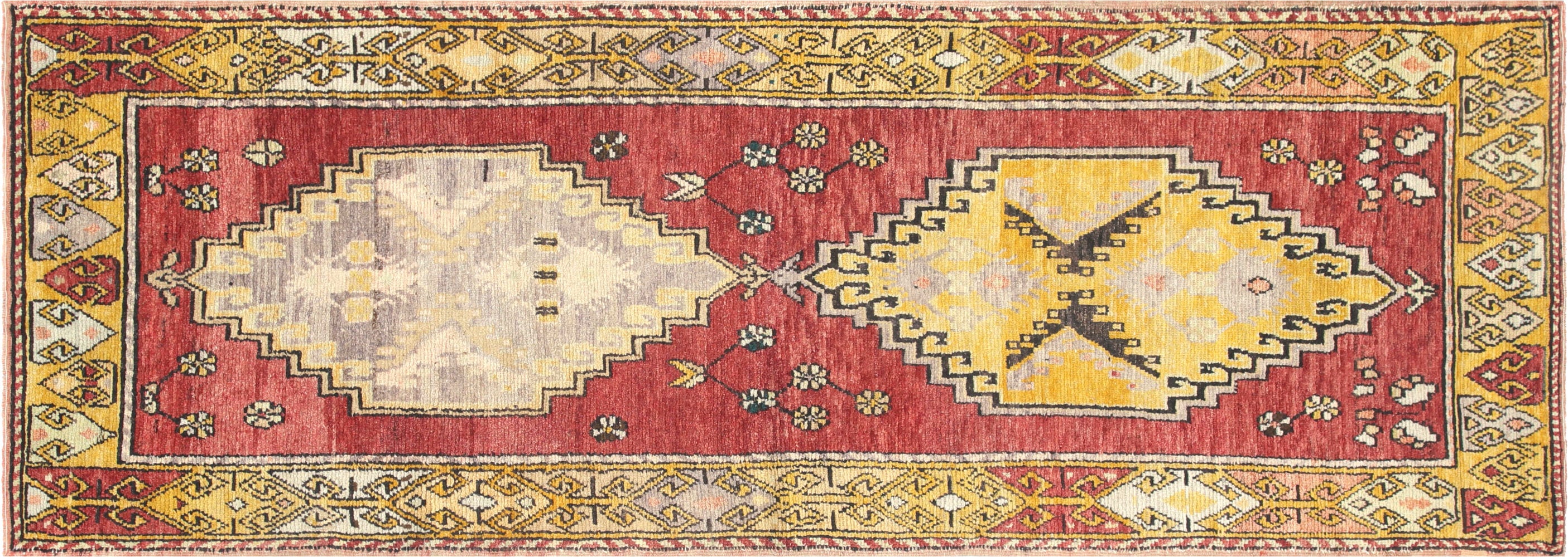 Vintage Turkish Oushak Runner - 3'7" x 10'1" - 170056