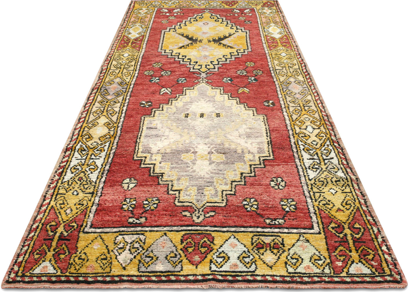 Vintage Turkish Oushak Runner - 3'7" x 10'1" - 170056