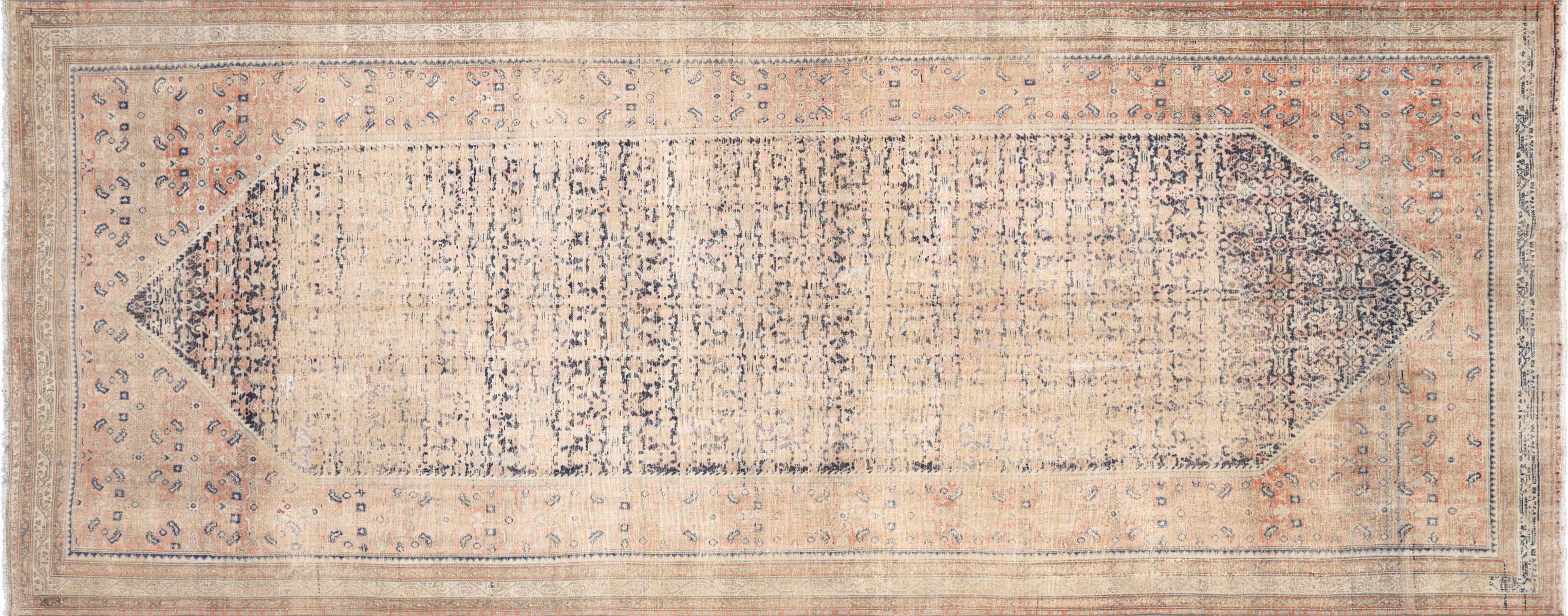 Semi Antique Persian Melayer Rug in Blue tones and an All Over pattern. Measuring 8 feet 0 inches x 20 feet 2 inches – SKU 170085