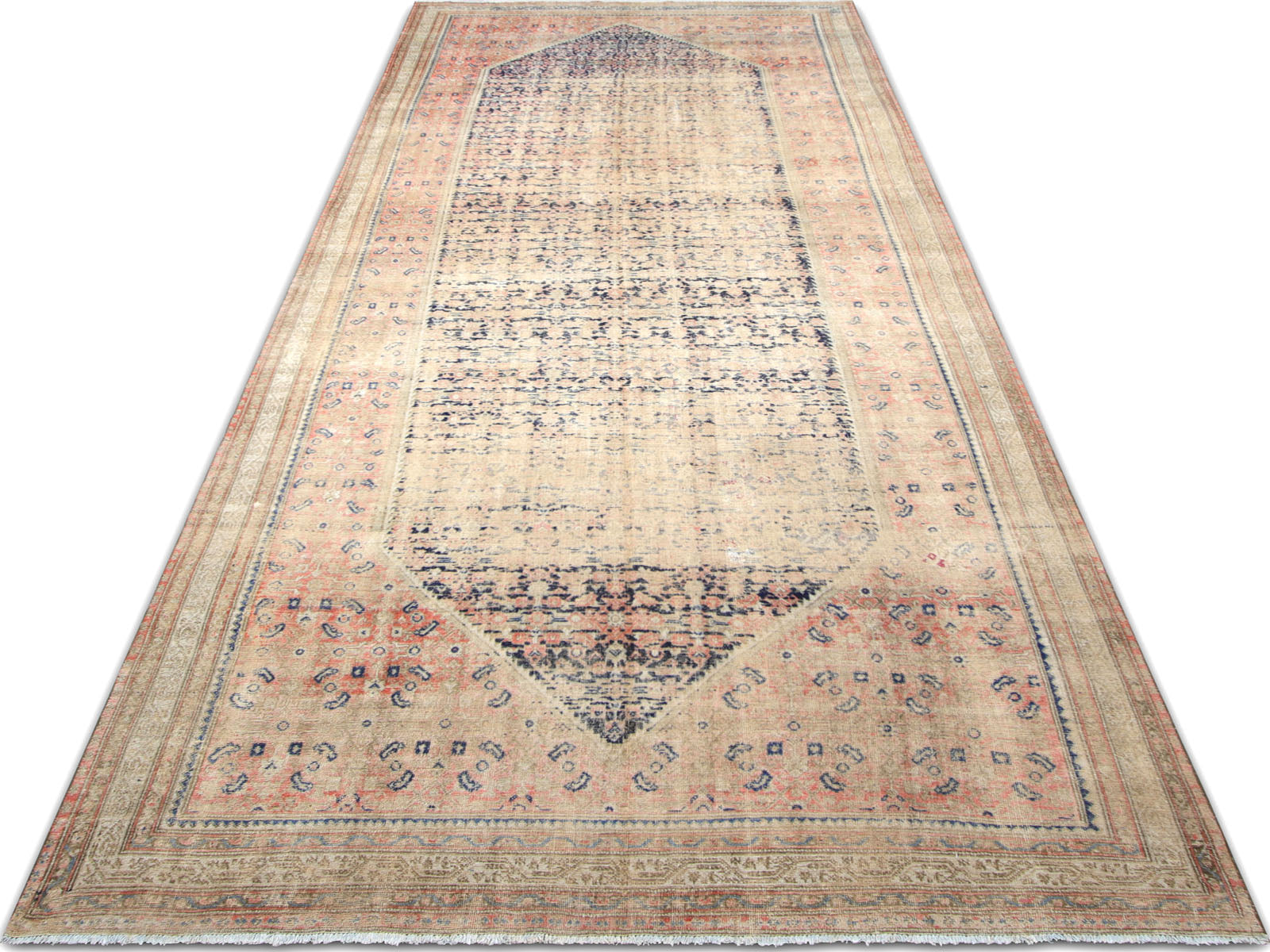 Semi Antique Persian Melayer Runner - 8' x 20'2"