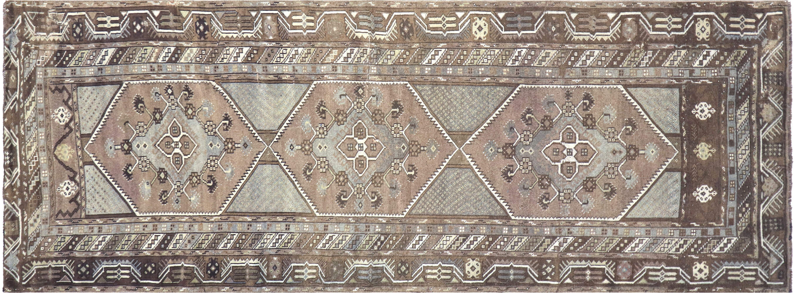Vintage Turkish Oushak Runner - 4' x 10'11" - 170088