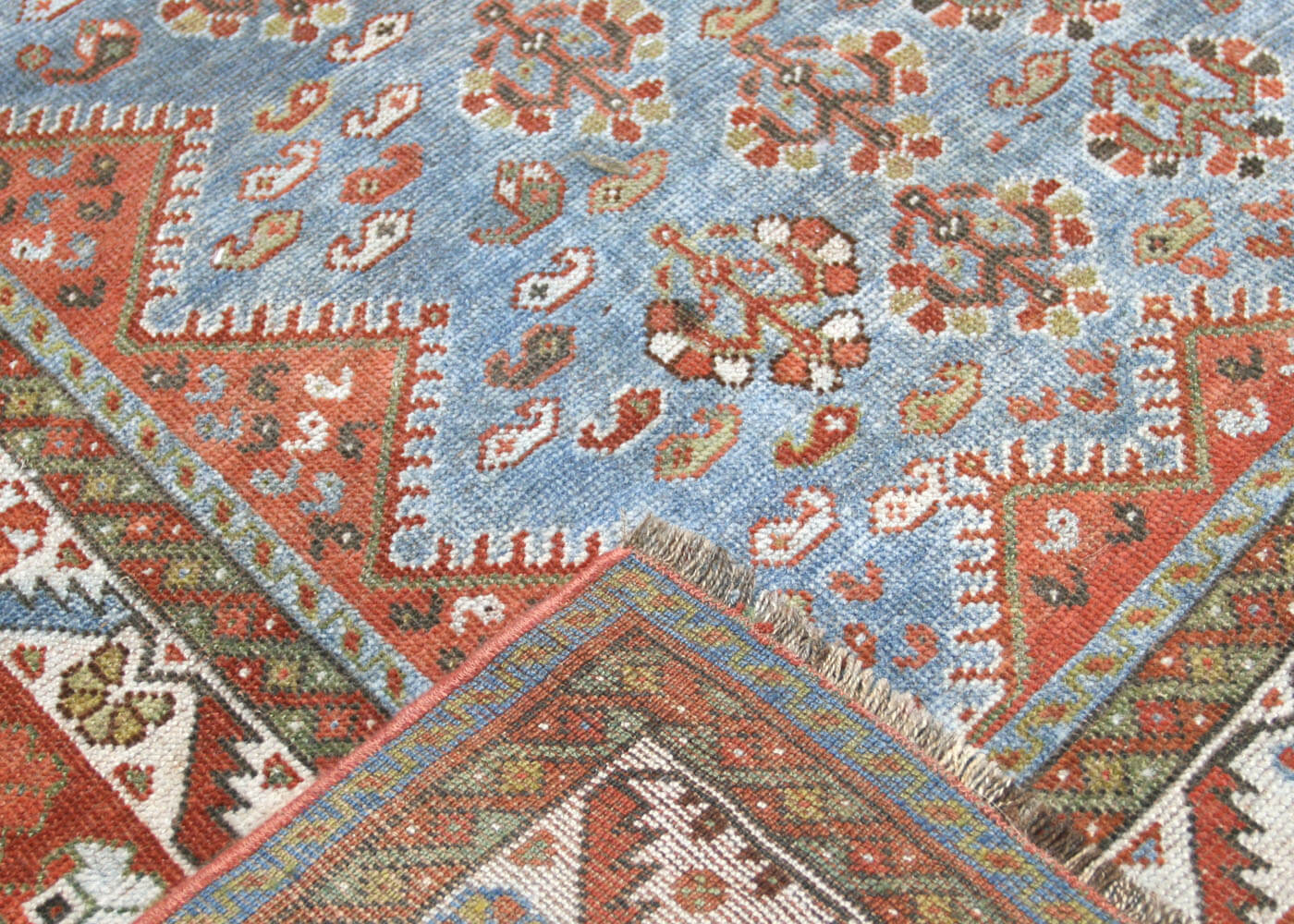 Semi Antique Persian Shiraz Rug - 7'3" x 10'4" - 170104