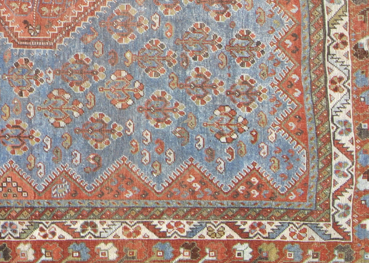 Semi Antique Persian Shiraz Rug - 7'3" x 10'4" - 170104