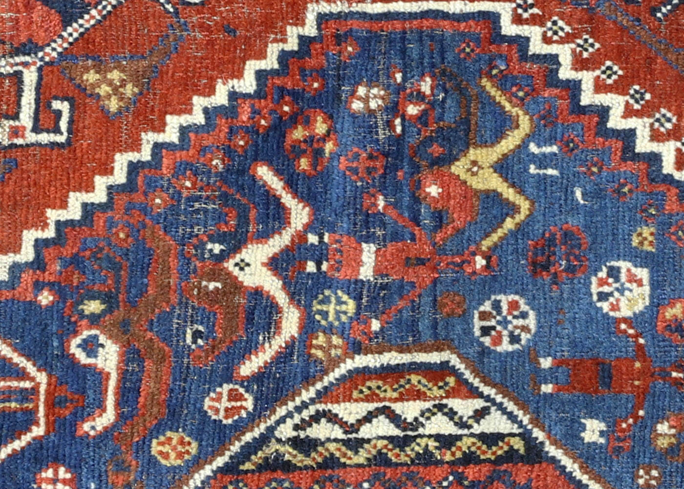 Semi Antique Persian Shiraz Rug - 3'3" x 4'8" - 170108