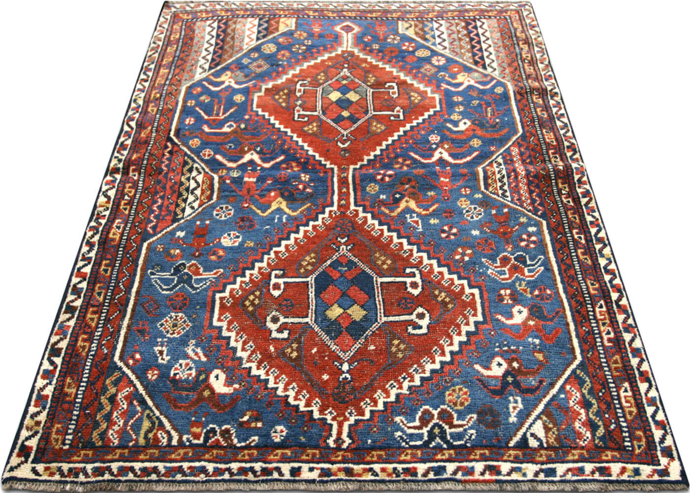 Semi Antique Persian Shiraz Rug - 3'3" x 4'8" - 170108