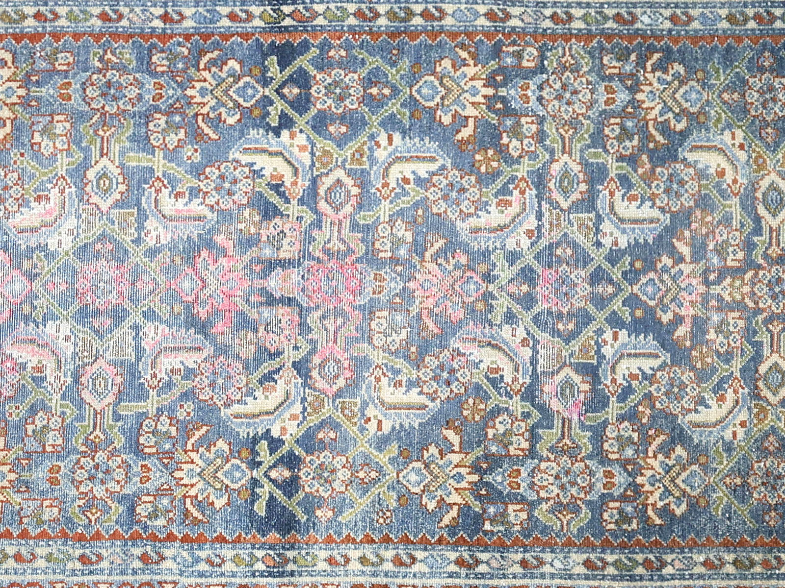 Semi Antique Persian Melayer Runner - 3'6" x 12'4"