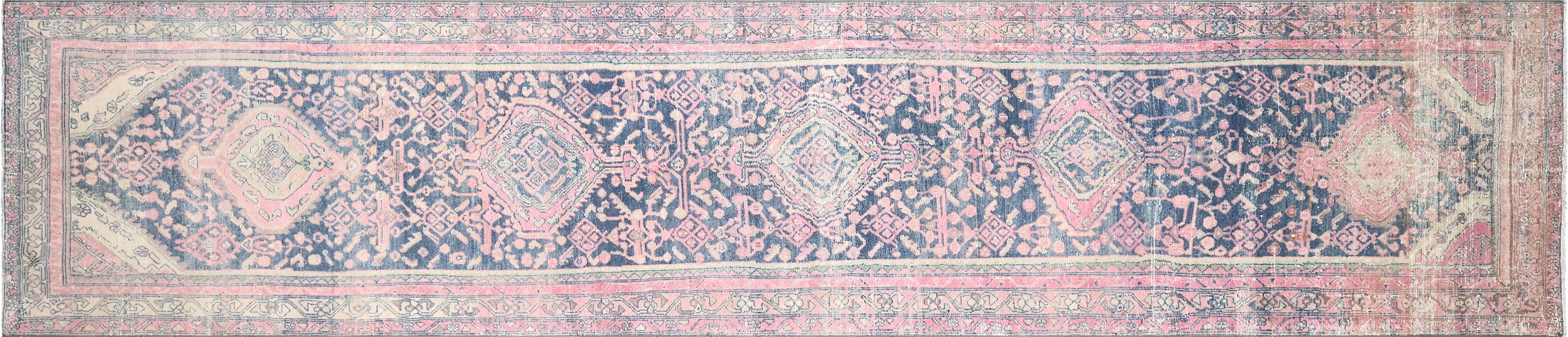 Semi Antique Persian Melayer Runner - 3'5" x 16'2