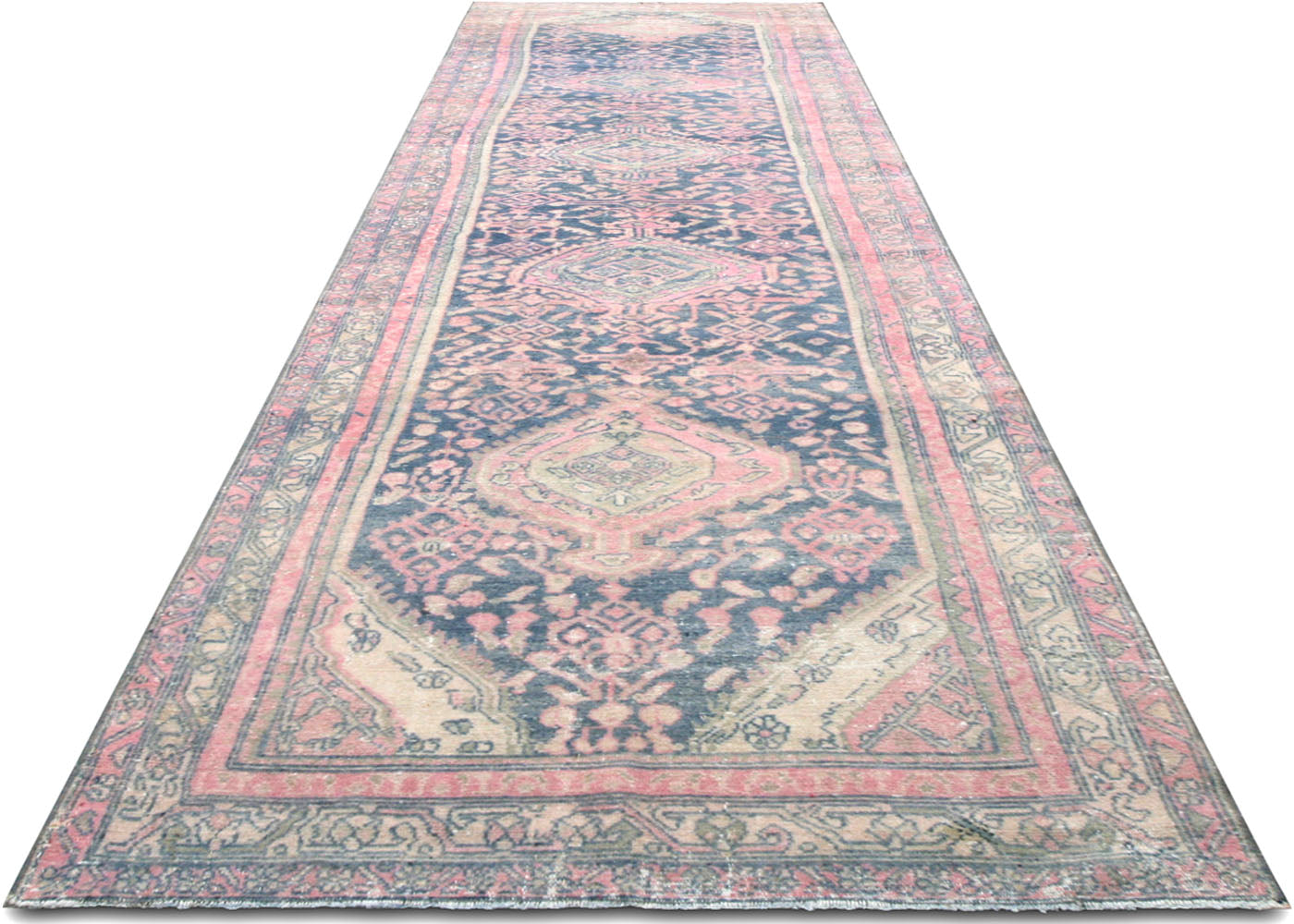 Semi Antique Persian Melayer Runner - 3'5" x 16'2 - 170214