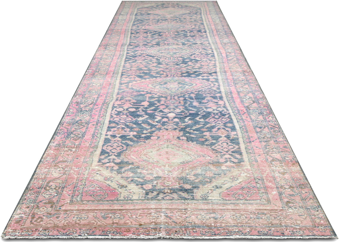 Semi Antique Persian Melayer Runner - 3'5" x 16'2 - 170214