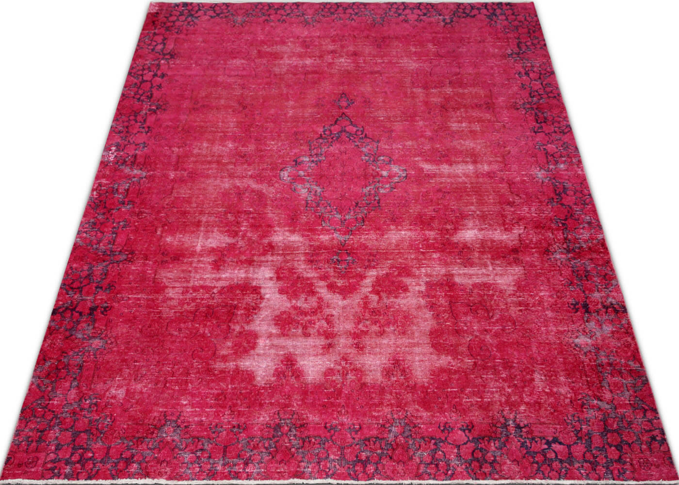 Vintage Persian Kerman Overdyed Rug - 8'8" x 11'10" - 170283