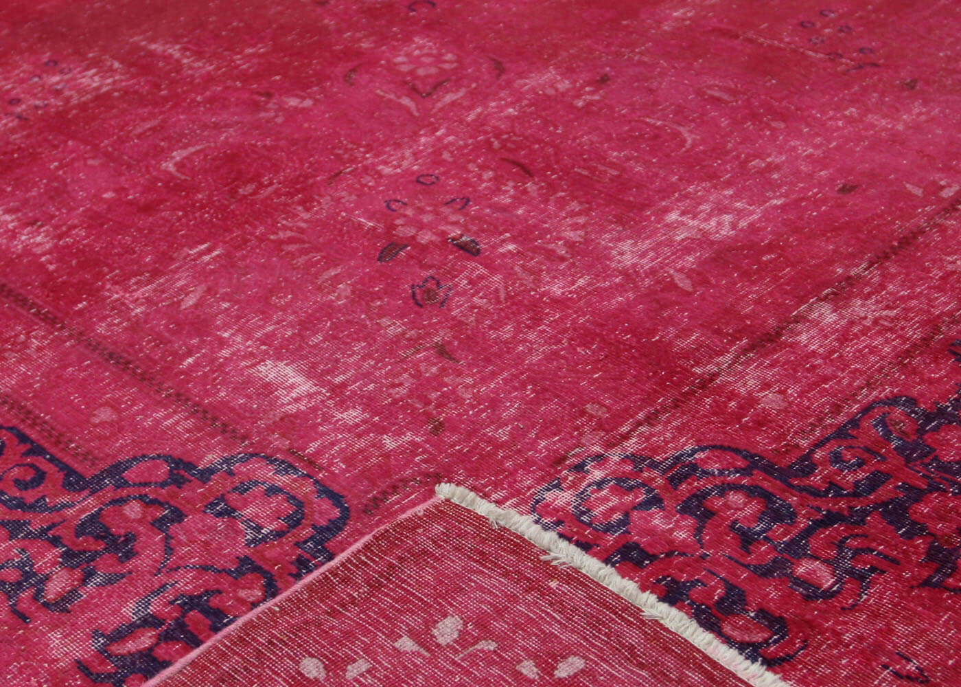 Vintage Persian Kerman Overdyed Rug - 9'6" x 13'1" - 170284