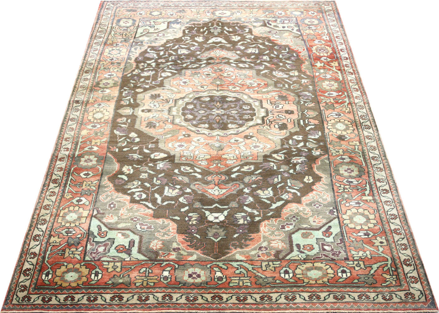 Vintage Turkish Oushak Rug - 5'4" x 9'4" - 170529