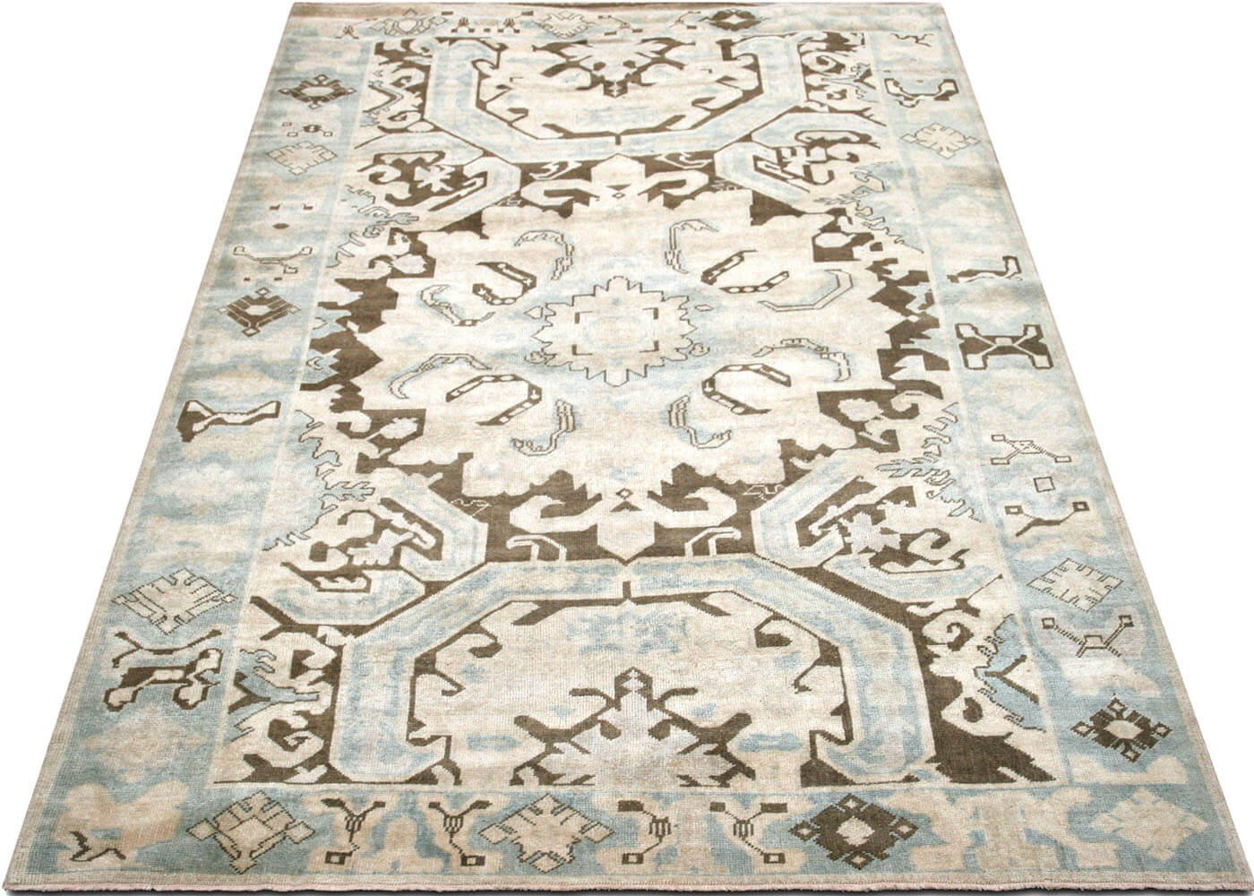 Vintage Turkish Oushak Rug - 6'3" x 10'4" - 170537