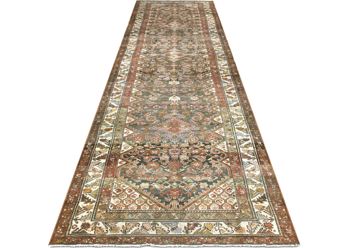 Semi Antique Persian Melayer Runner - 3'5" x 16'3" - 170552