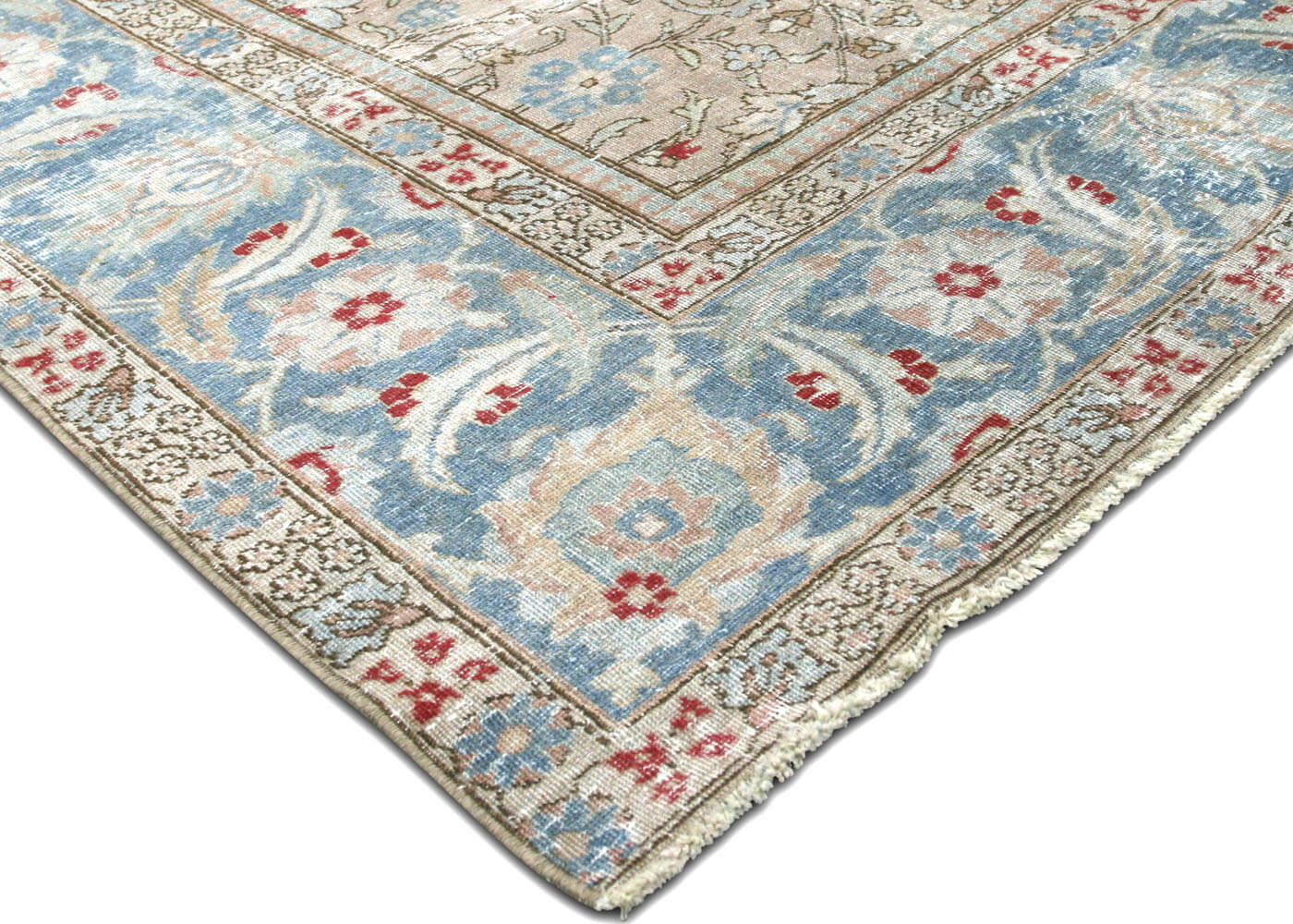 Semi Antique Persian Tabriz Rug - 8'10" x 12'8" - 170558