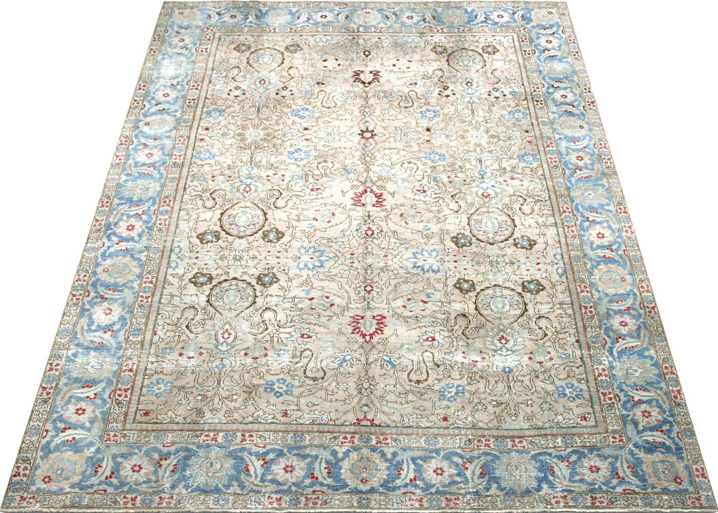 Semi Antique Persian Tabriz Rug - 8'10" x 12'8" - 170558