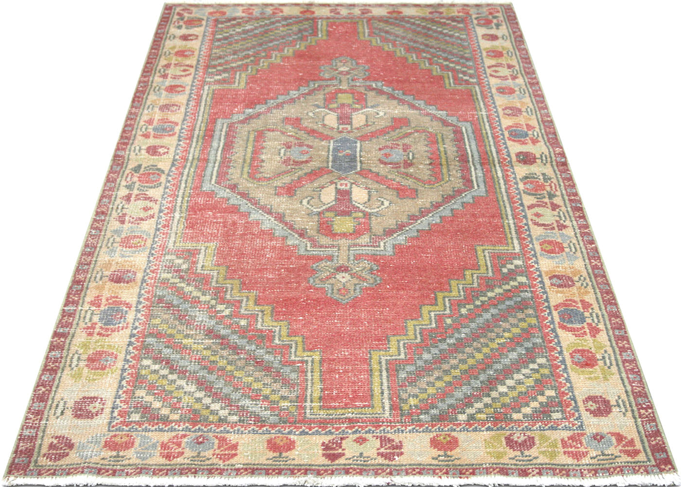 Vintage Turkish Oushak Rug - 3'7" x 6'4" - 170583