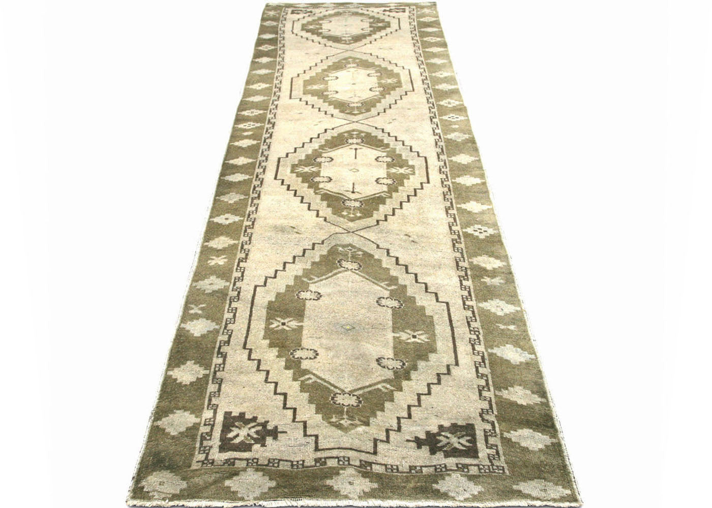 Vintage Turkish Oushak Runner - 3'9" x 12'9" - 171123
