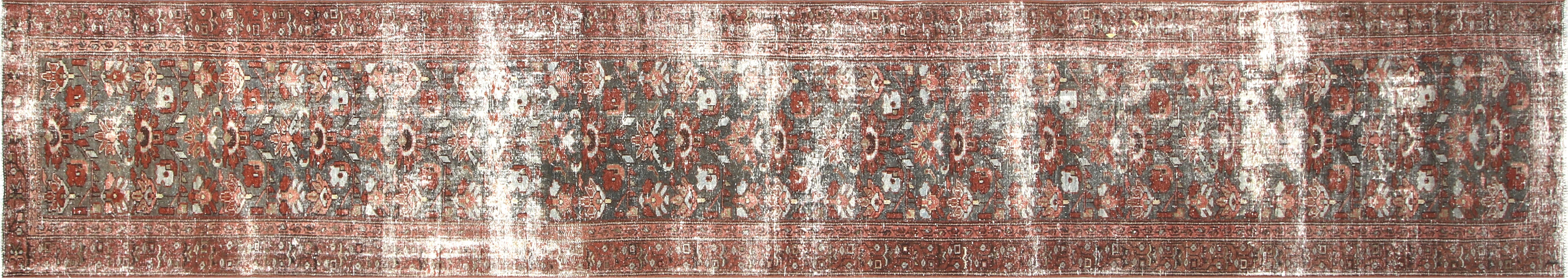 Semi Antique Persian Melayer Runner - 2'8" x 15'3" - 180013