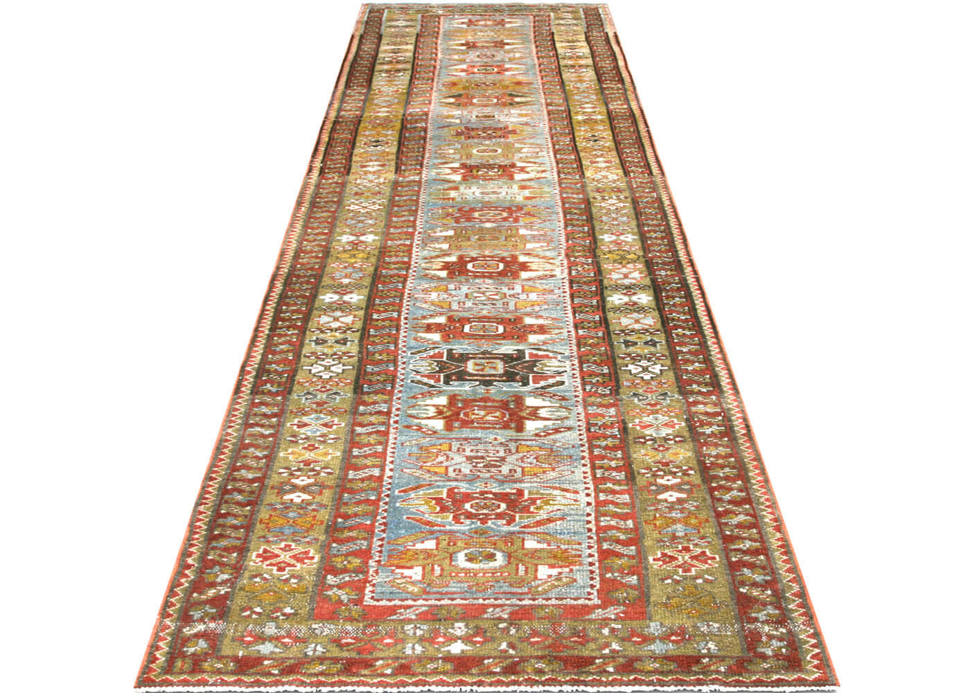 Semi Antique Persian Melayer Runner - 3'1" x 13' - 180015