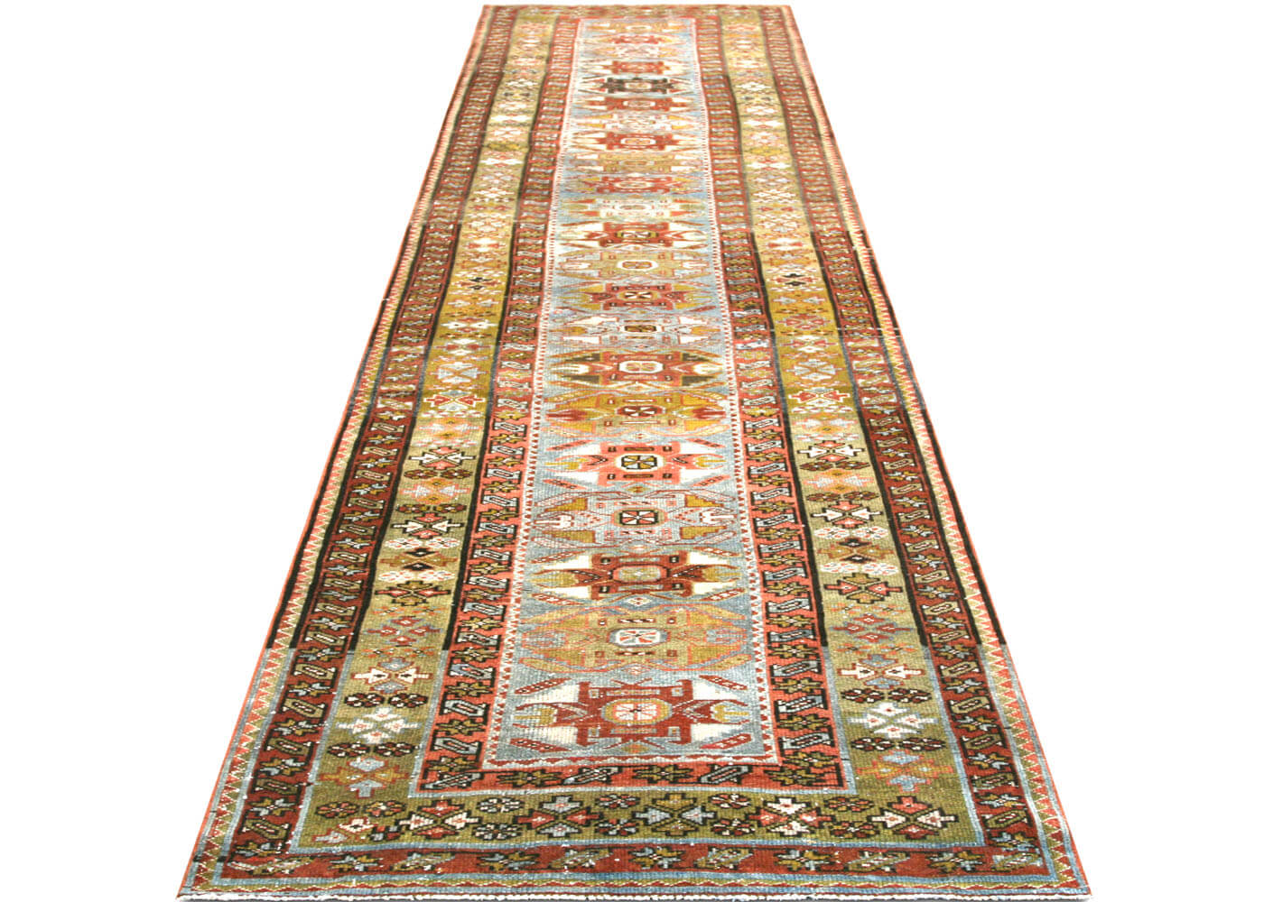 Semi Antique Persian Melayer Runner - 3'1" x 13' - 180015