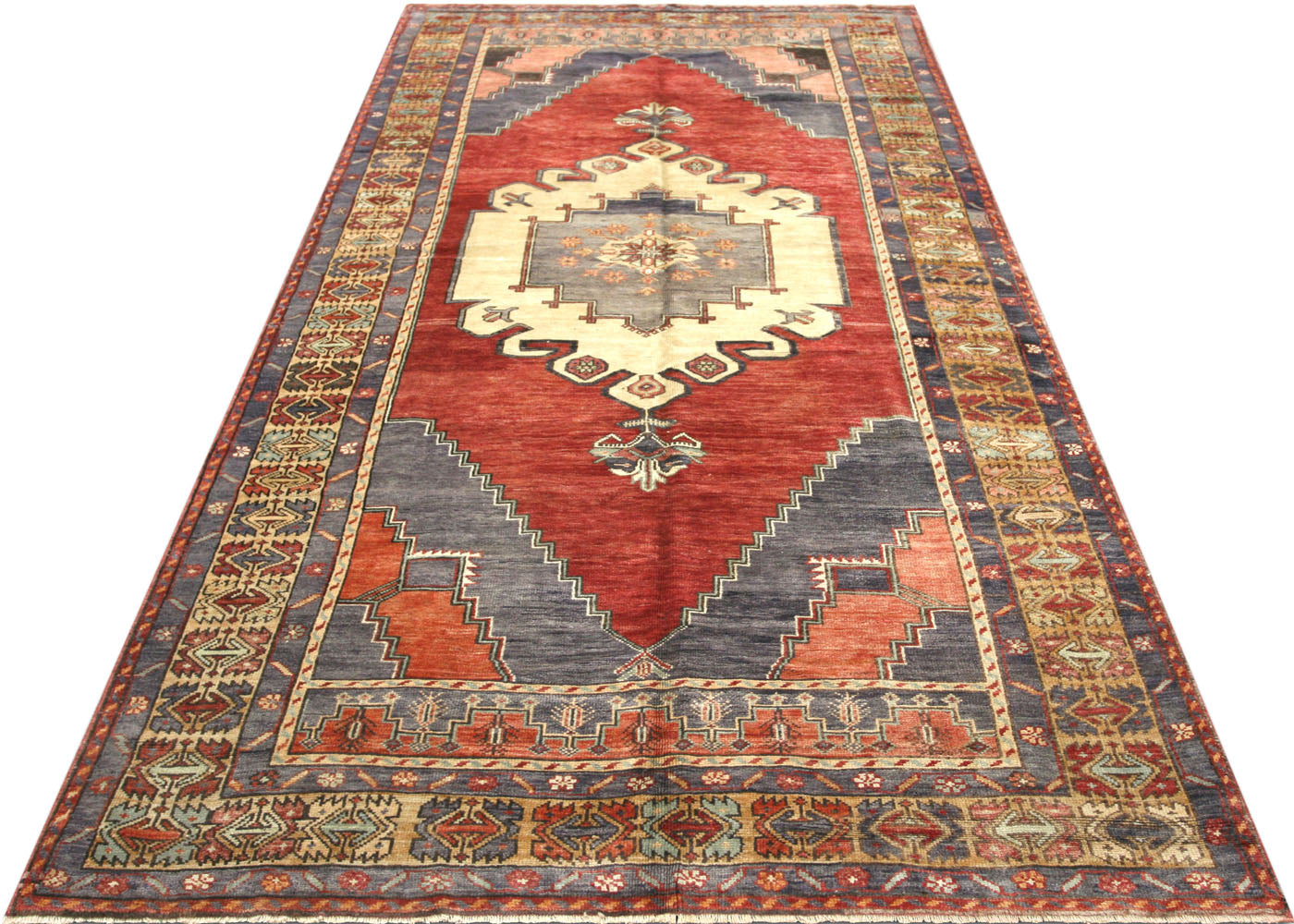 Vintage Turkish Oushak Rug - 5' x 10'6" - 180056