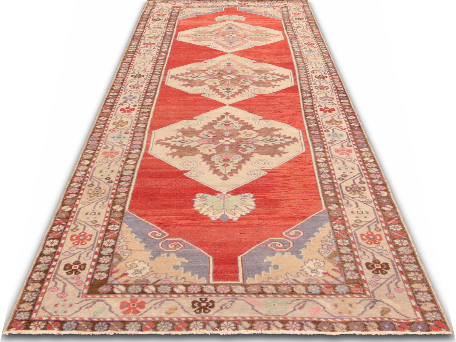 Vintage Turkish Oushak Runner - 3'5" x 10'8"