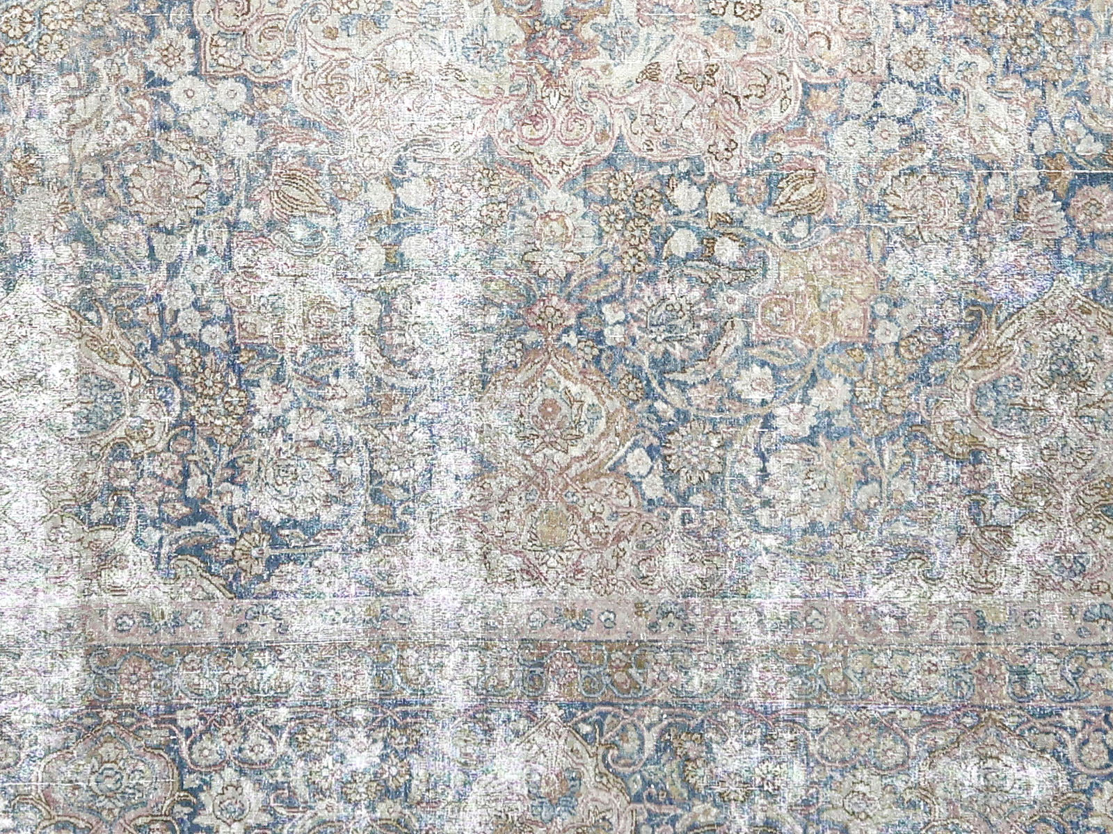 Semi Antique Persian Kerman Rug - 9'7" x 14'