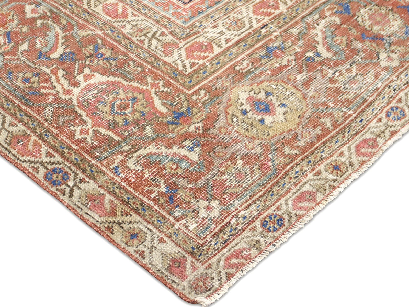 Semi Antique Persian Mahal Rug - 7'2" x 13'3"