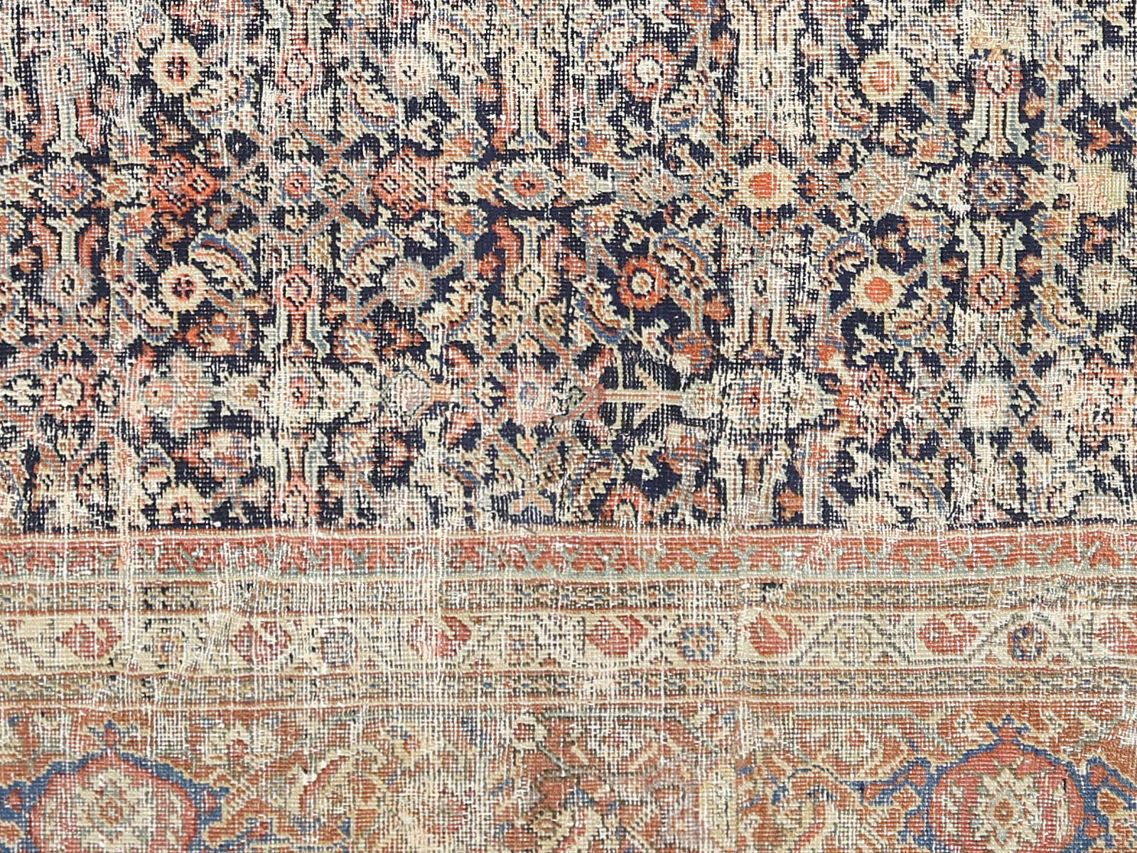 Semi Antique Persian Mahal Rug - 7'2" x 13'3"