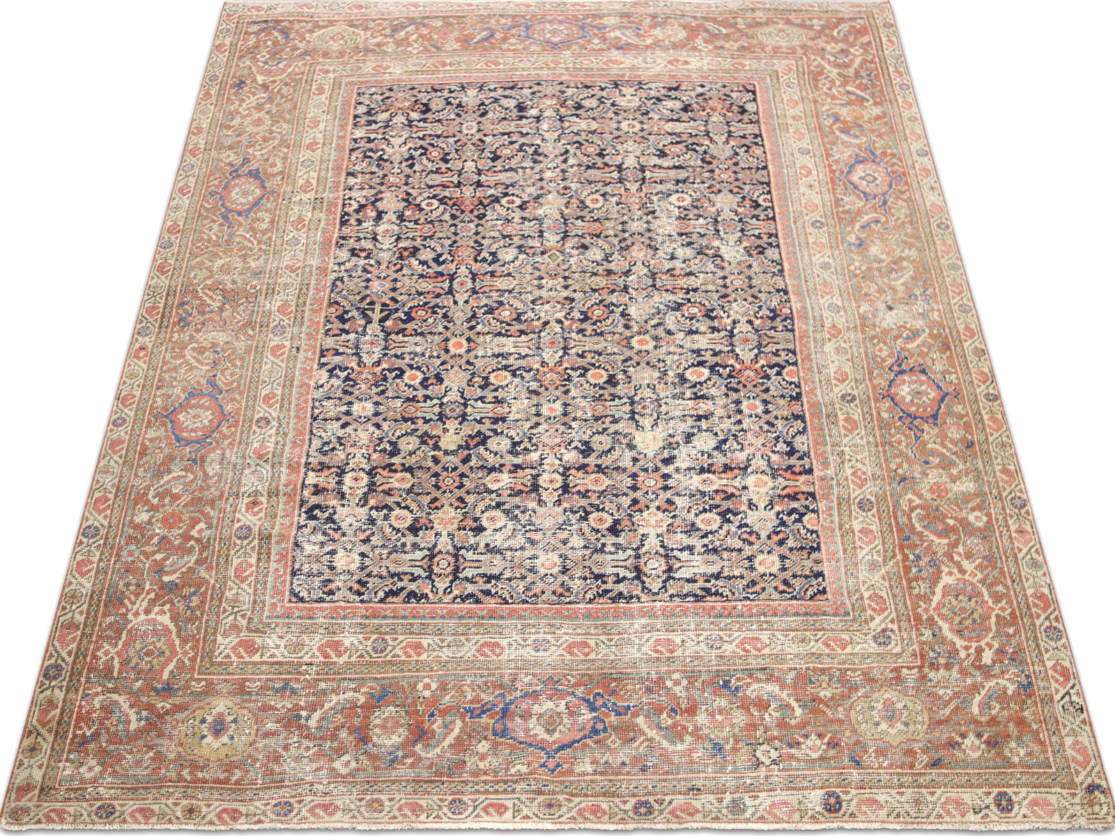 Semi Antique Persian Mahal Rug - 6'11" x 9'10"
