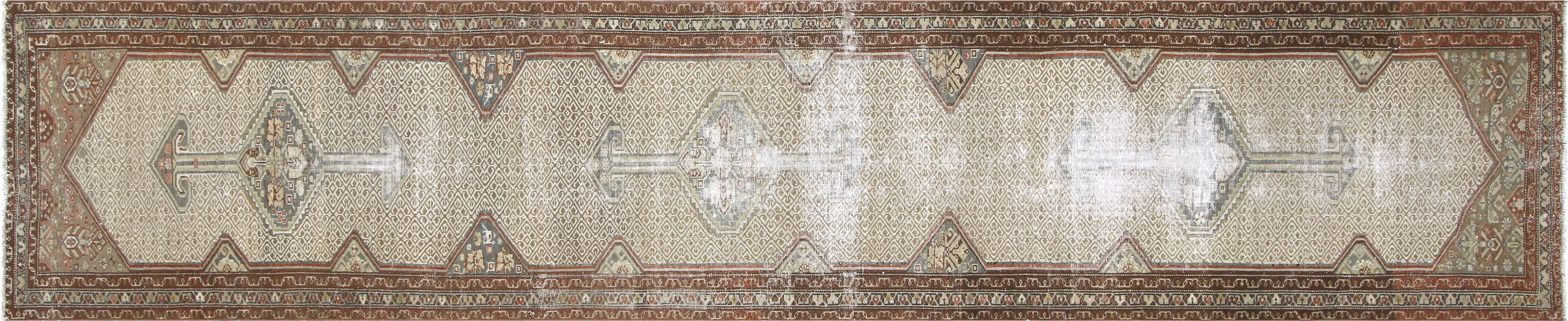 Semi Antique Persian Melayer Runner - 3'3" x 16' - 180126