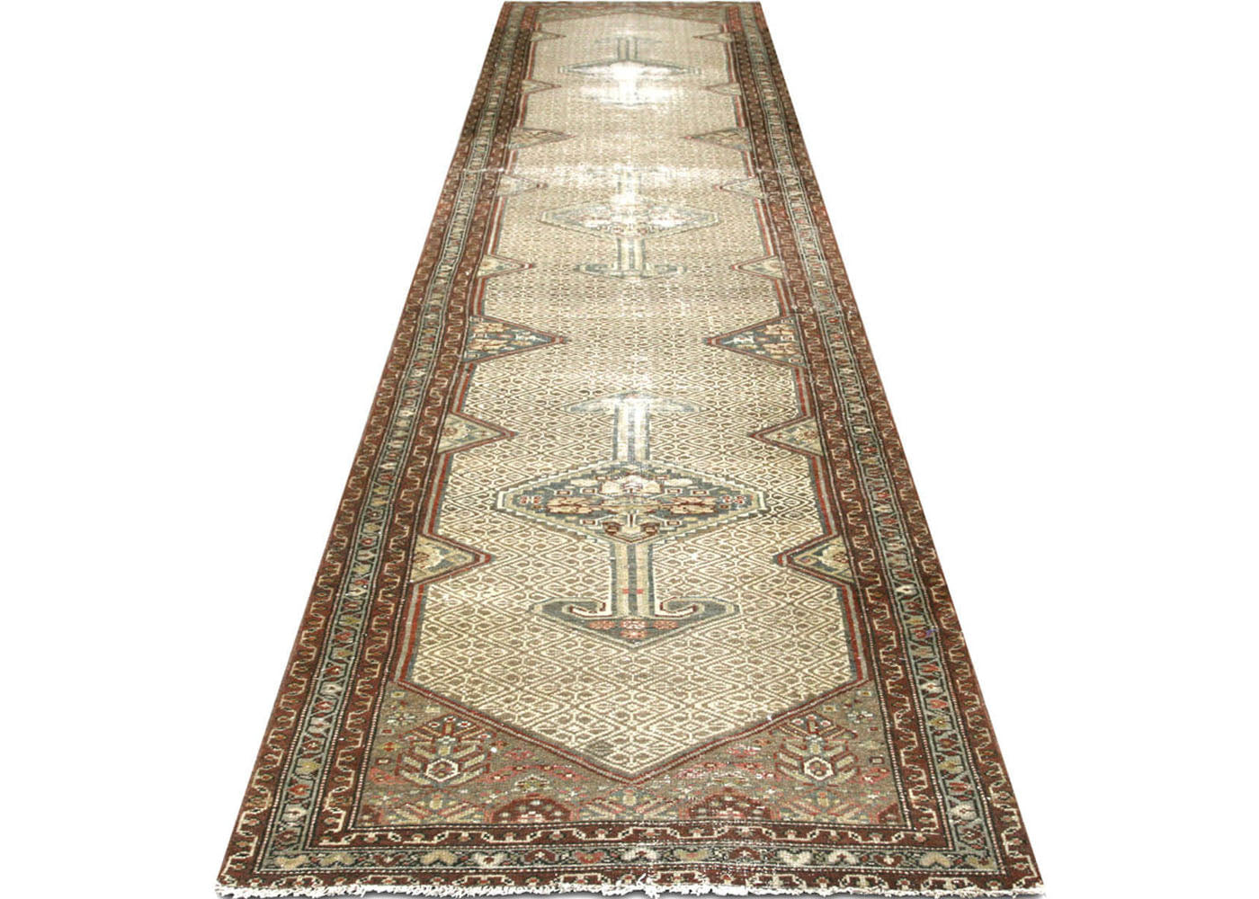 Semi Antique Persian Melayer Runner - 3'3" x 16' - 180126