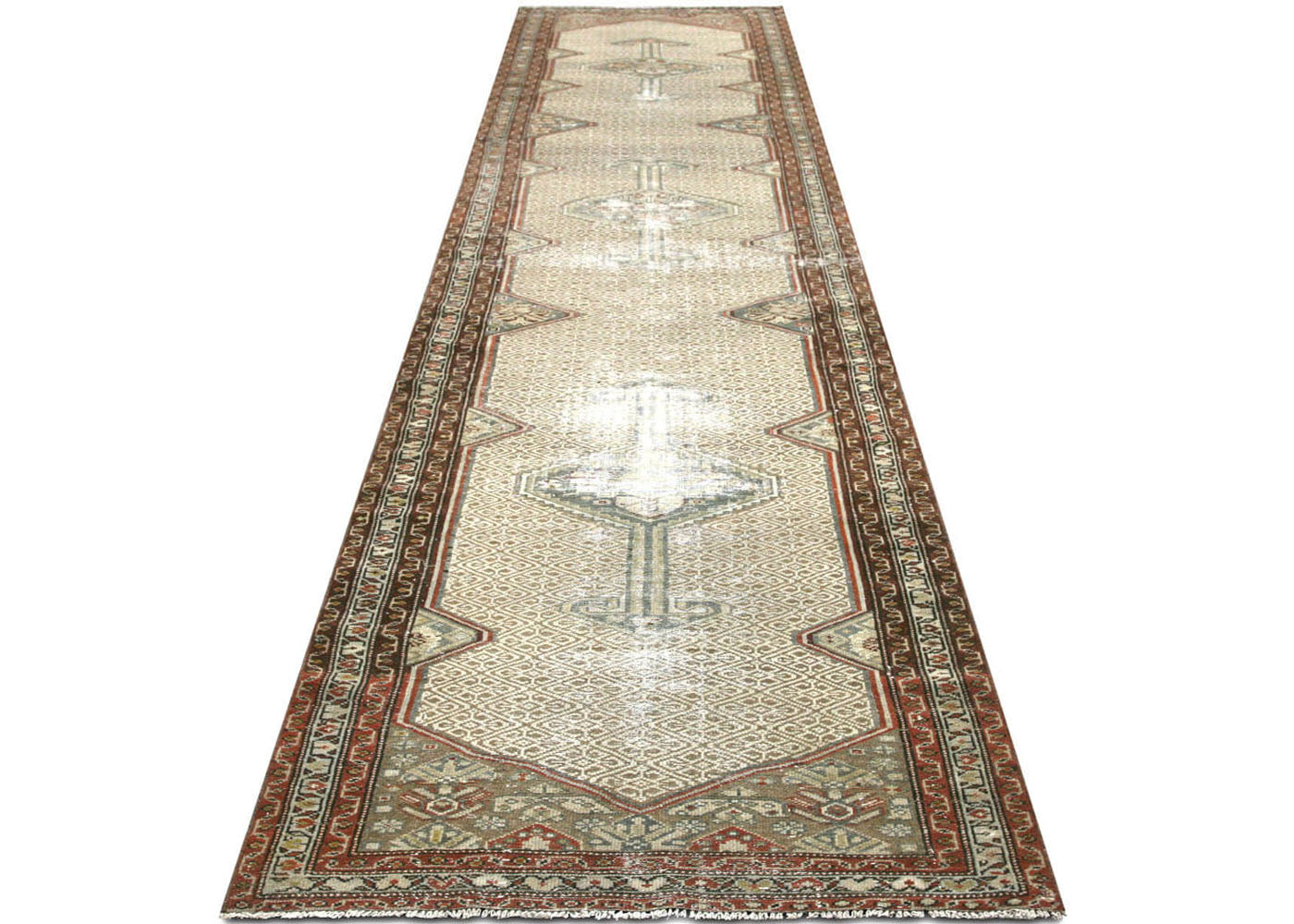 Semi Antique Persian Melayer Runner - 3'3" x 16' - 180126