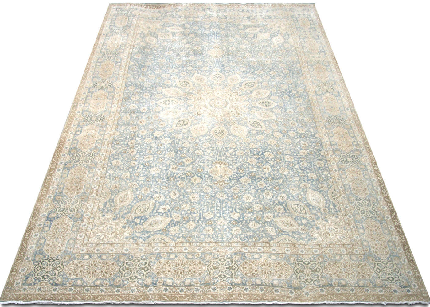 Semi Antique Persian Tabriz Rug - 12'4" x 20' - 180130