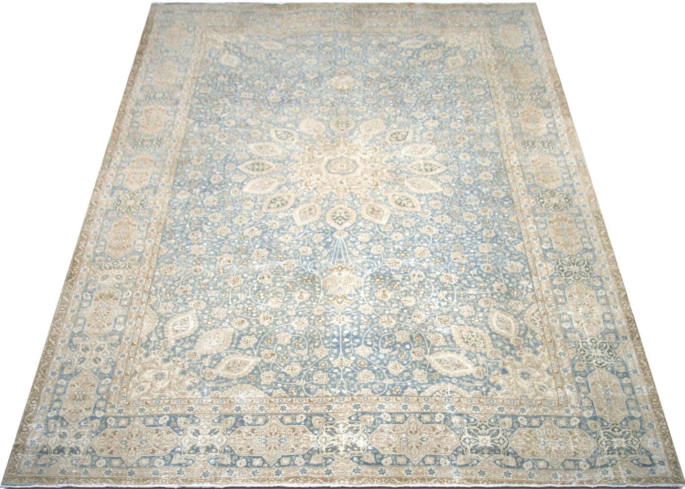 Semi Antique Persian Tabriz Rug - 12'4" x 20' - 180130