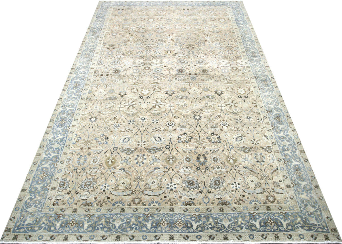 Semi Antique Persian Tabriz Rug - 10'8" x 18'4" - 180131