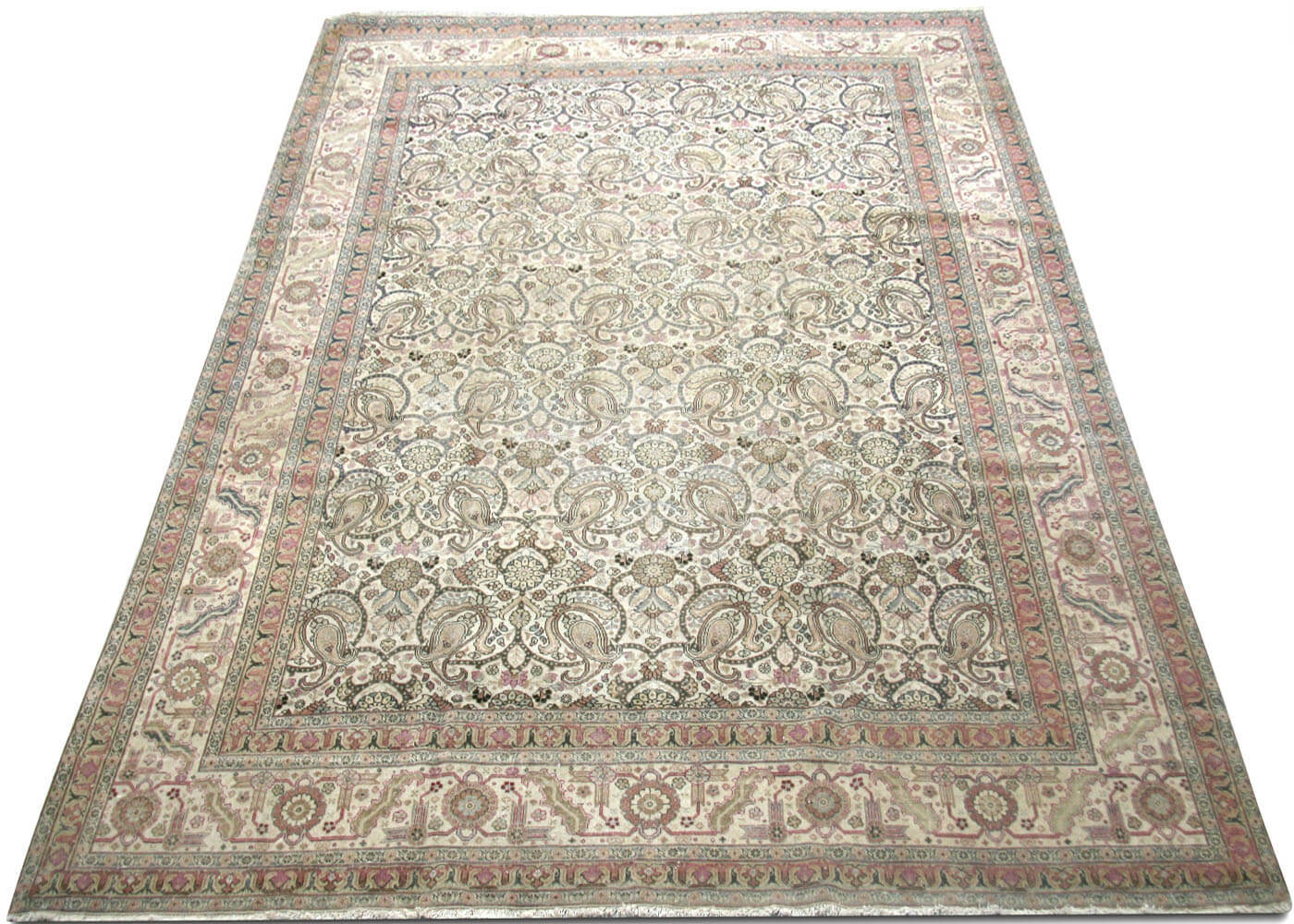 Semi Antique Persian Tabriz Rug - 9'7" x 13'3" - 180139