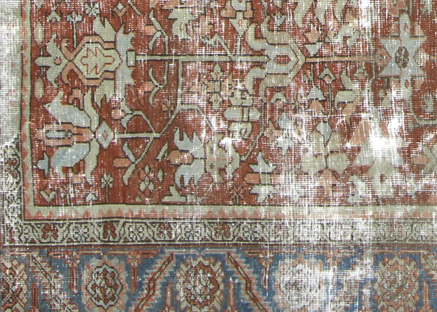 Semi Antique Persian Heriz Rug - 9'2" x 11'2" - 180149