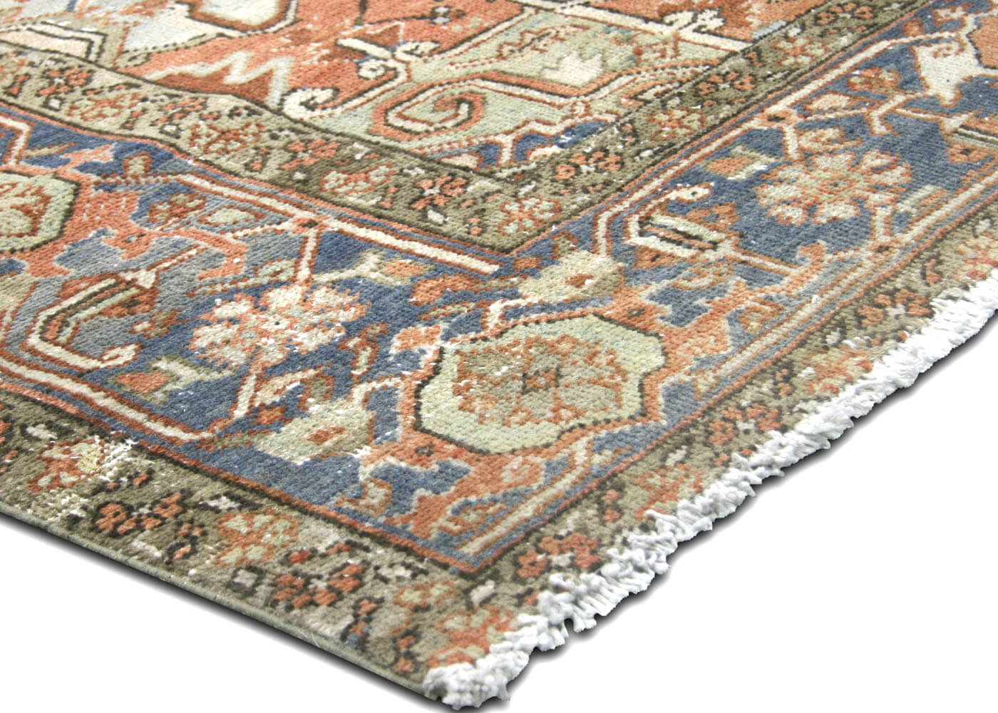 Semi Antique Persian Heriz Rug - 9'4" x 11'9" - 180150