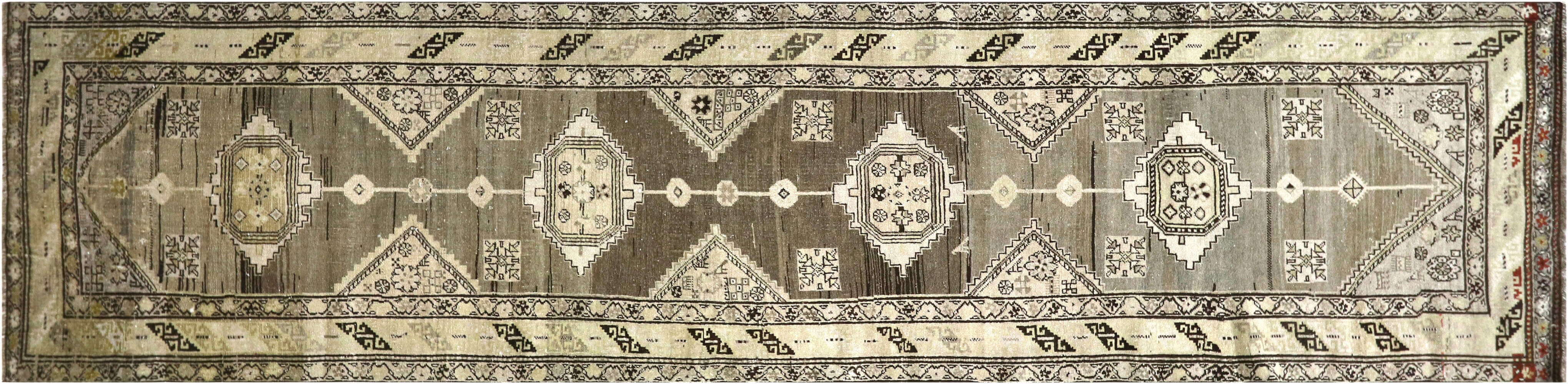 Semi Antique Persian Melayer Runner - 3'3" x 12'11" - 180161