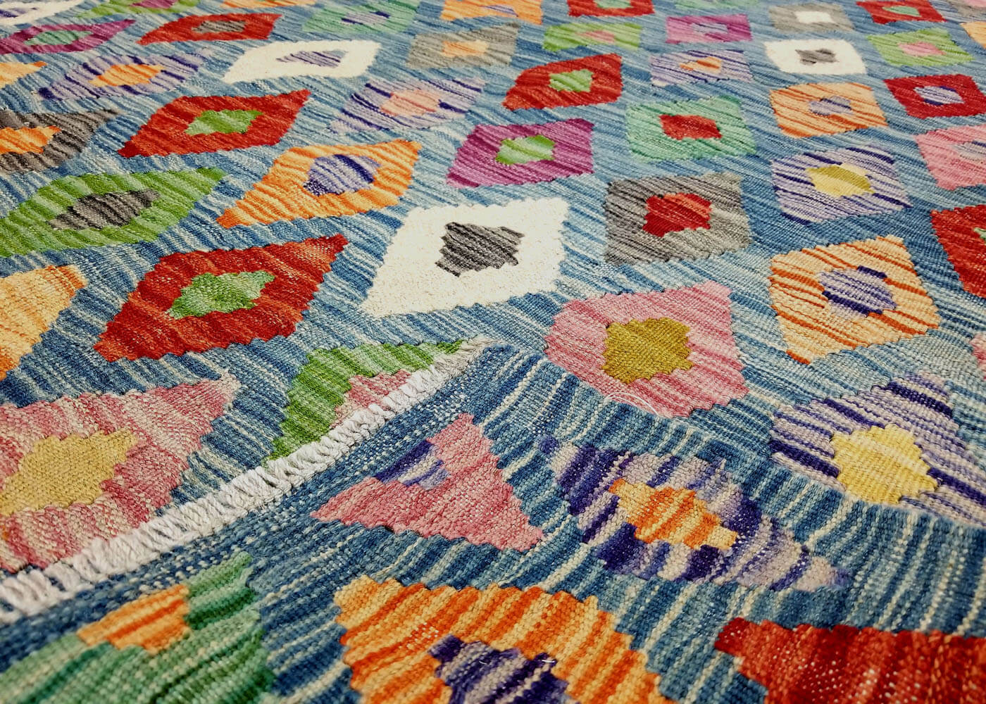 Vintage Afghan Maimana Kilim - 3'5" x 4'11" - 180194