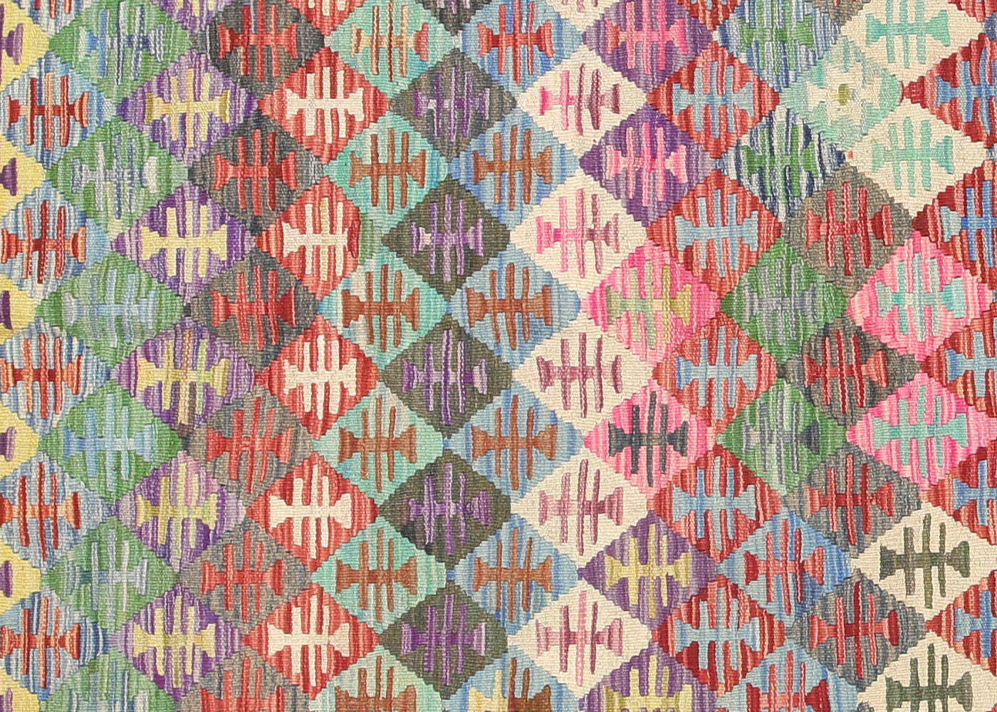 Vintage Afghan Maimana Kilim - 6'7" x 9'11" - 180198