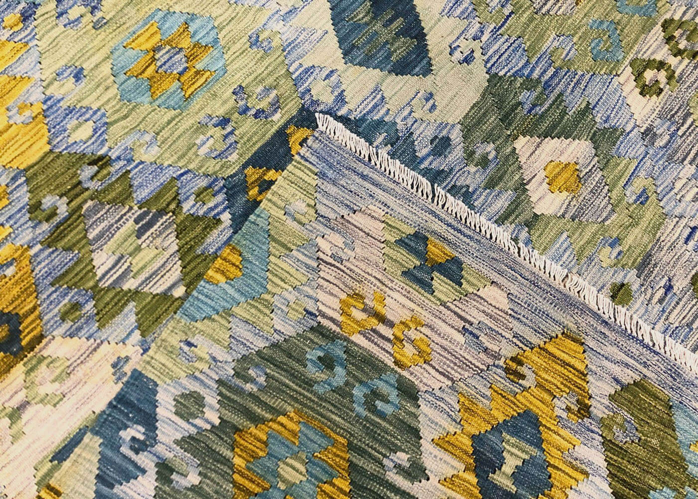 Vintage Afghan Maimana Kilim - 6'9" x 9'9" - 180203