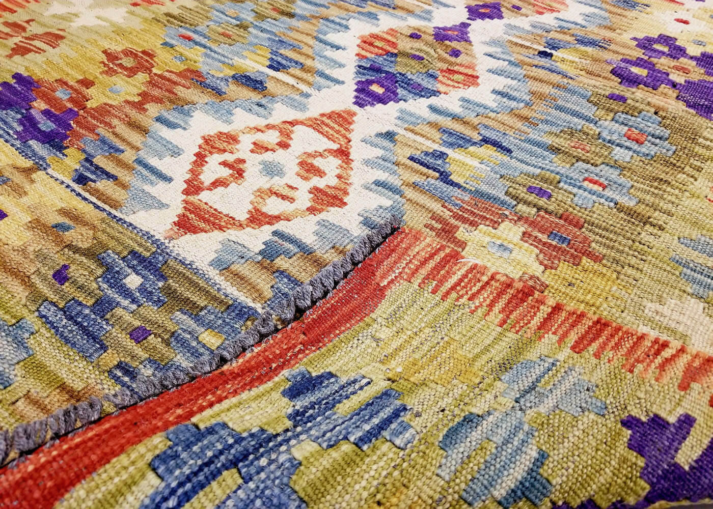Vintage Afghan Maimana Kilim - 2'8" x 3'9" - 180211