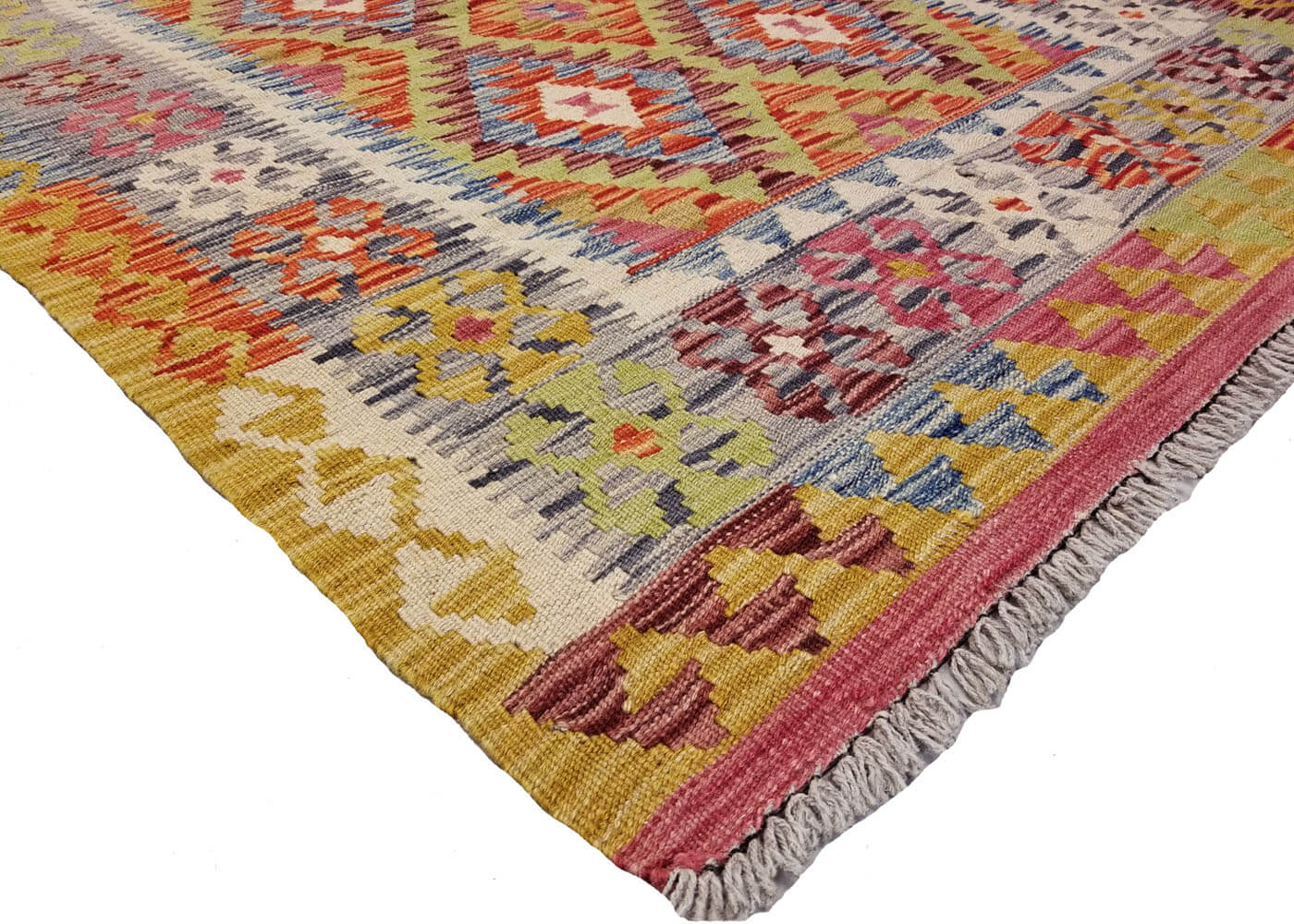 Vintage Afghan Maimana Kilim - 3'4" x 4'9" - 180223