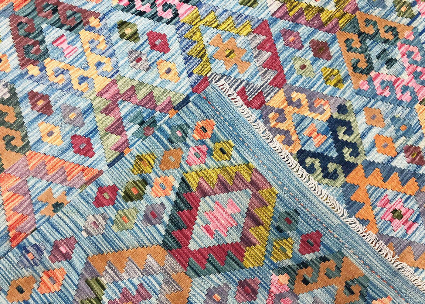 Vintage Afghan Maimana Kilim - 6'11" x 9'8" - 180238