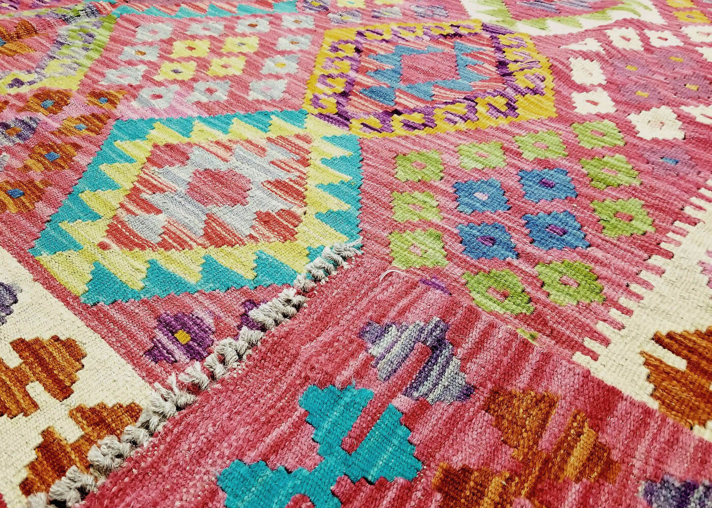 Vintage Afghan Maimana Kilim - 6'3" x 8'4" - 180241