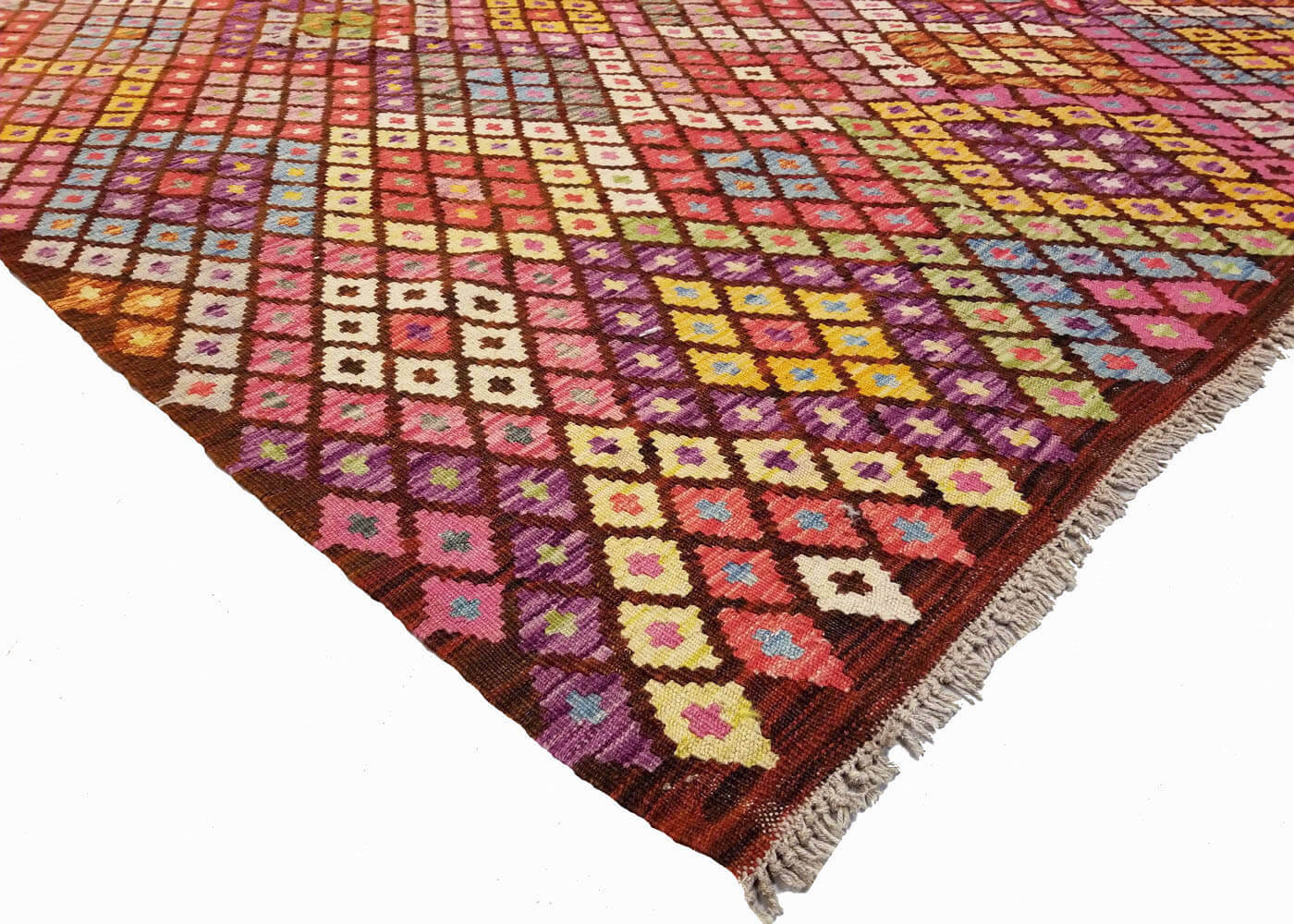 Vintage Afghan Maimana Kilim - 6'2" x 7'8" - 180242